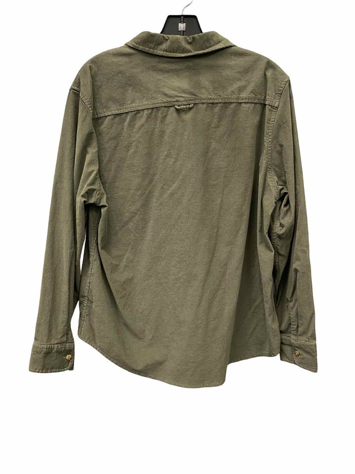 Jach's Girlfriend Size L Green 97% Cotton Long Sleeve Shirts