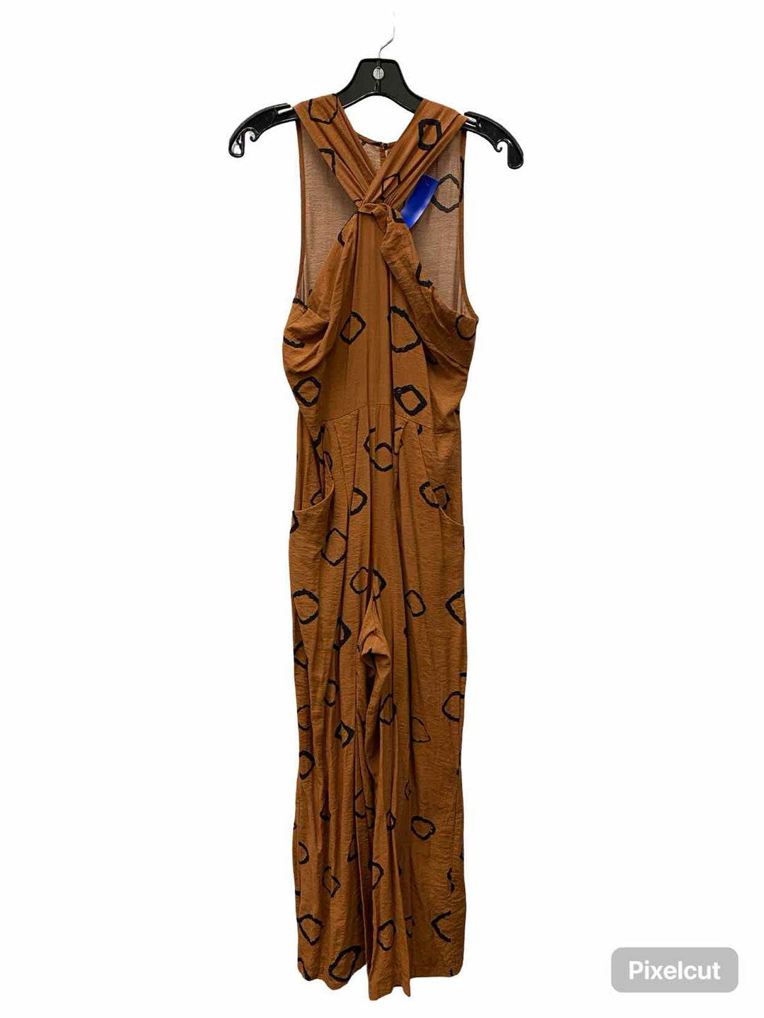 Eva Franco Size 4 Brown Black Print Dress