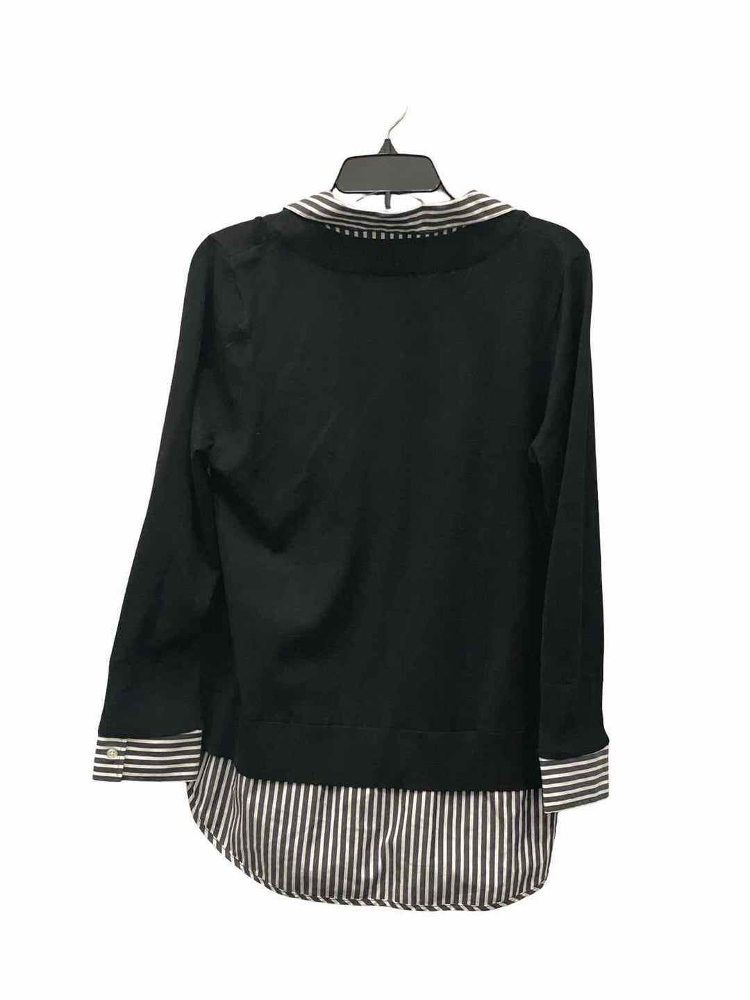 Chico's Size L Black White Long Sleeve Shirts