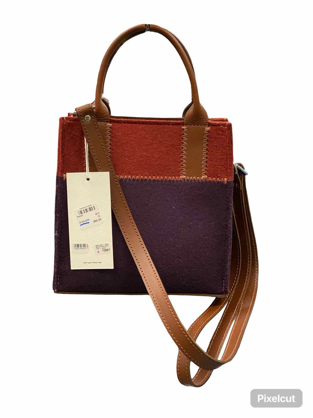 Graf Lantz Plum W/Crossbody Strap Purse