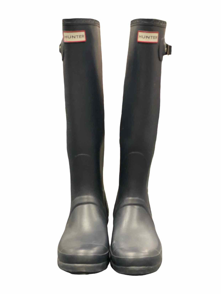 Hunter Shoe Size 8 Blue Rain Boot Boots(knee)