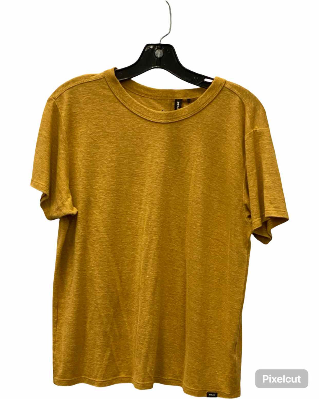 PrAna Size M Mustard Yellow Short Sleeve Shirts