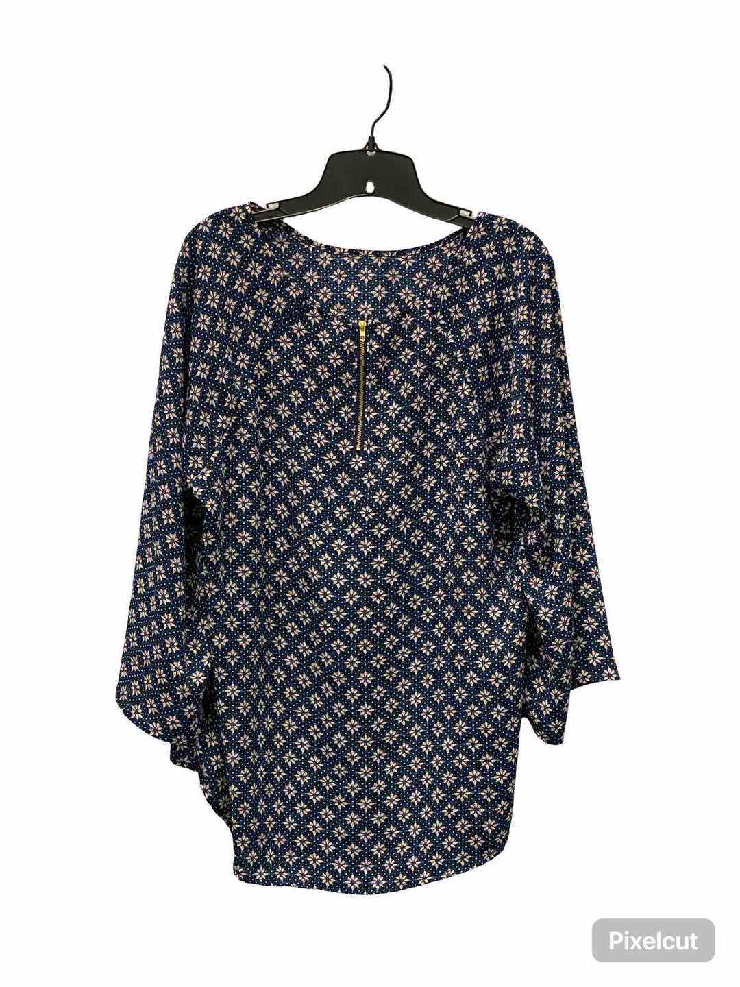 paperMoon Size XL Blue Pink Print Long Sleeve Shirts