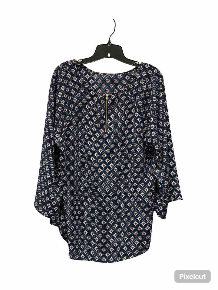 paperMoon Size XL Blue Pink Print Long Sleeve Shirts