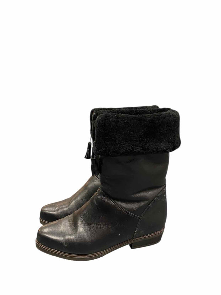 Pajar Shoe Size 39 Black Leather Shearling Lining NWOT Boots(knee)