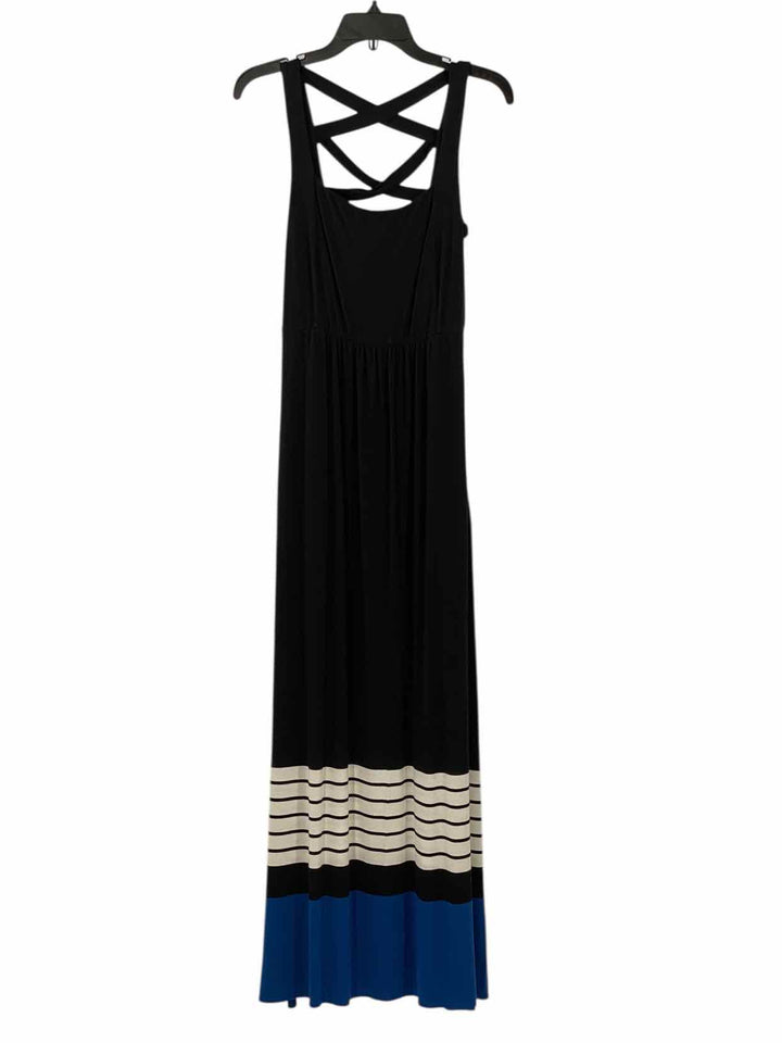 Soma Size M Black & White Blue Striped Dress