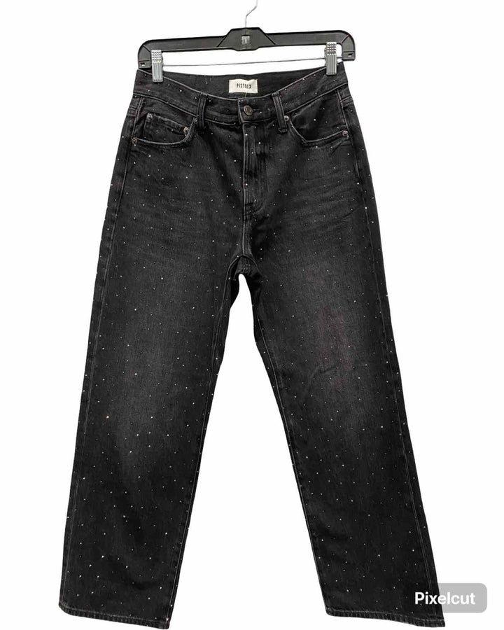 Pistola Size 26 Black Sparkly Jeans