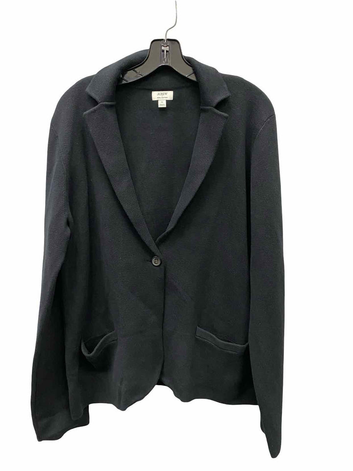 J Crew Size XL Black 100% cotton Blazer