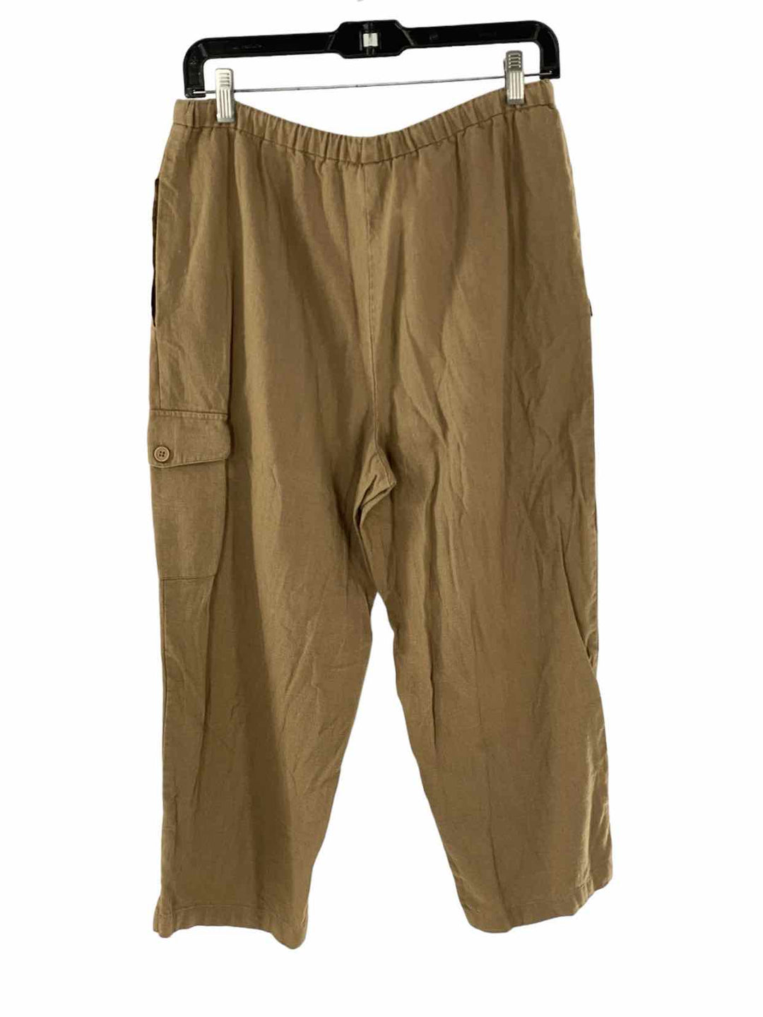 Coldwater Creek Size M Tan Linen Blend Pants