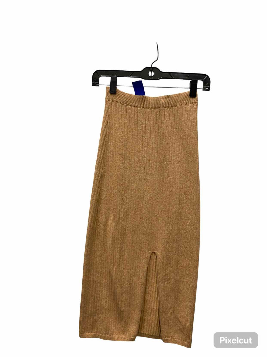 Free People Size M Orange Ribbed Skirt