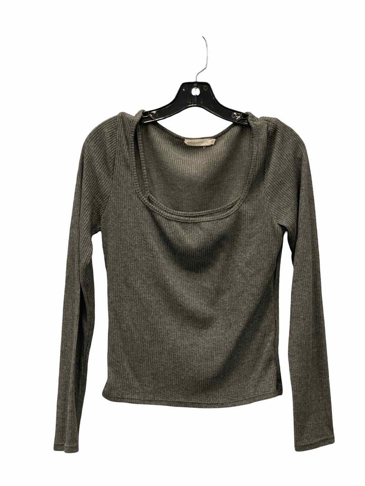 LUSH Size XL Gray Long Sleeve Shirts