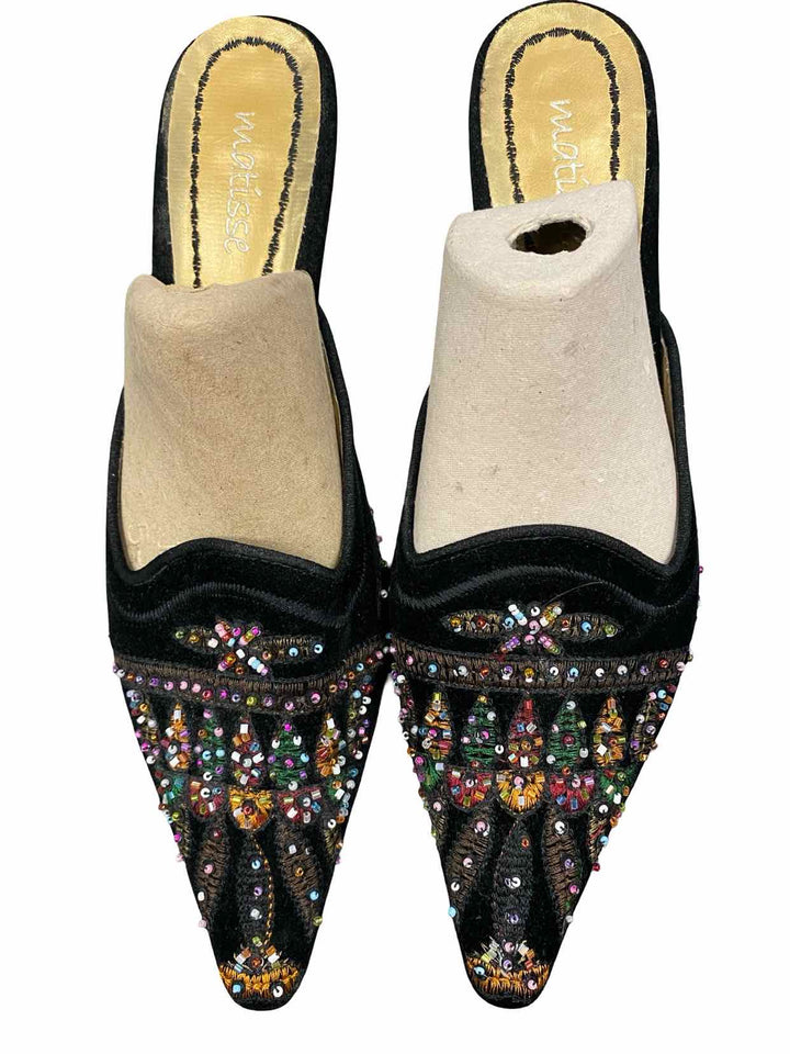 Matisse Shoe Size 9 Black Beaded Velvet Heels