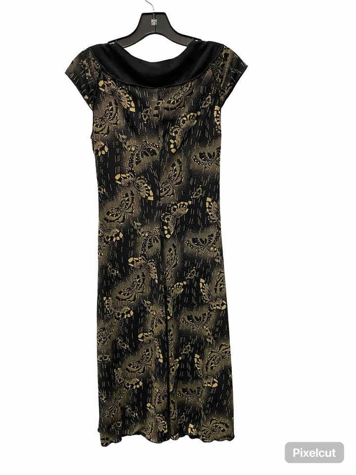 Max Studio Size xs/s Black Brown Butterfly Dress