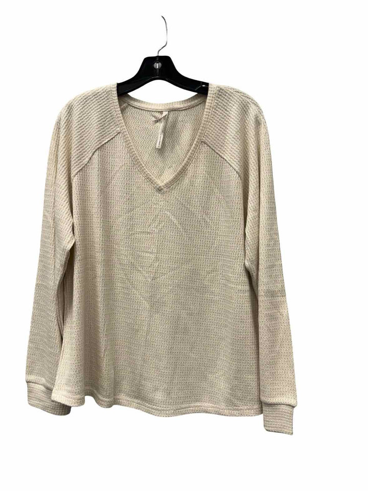 Soma Size L Cream Long Sleeve Shirts