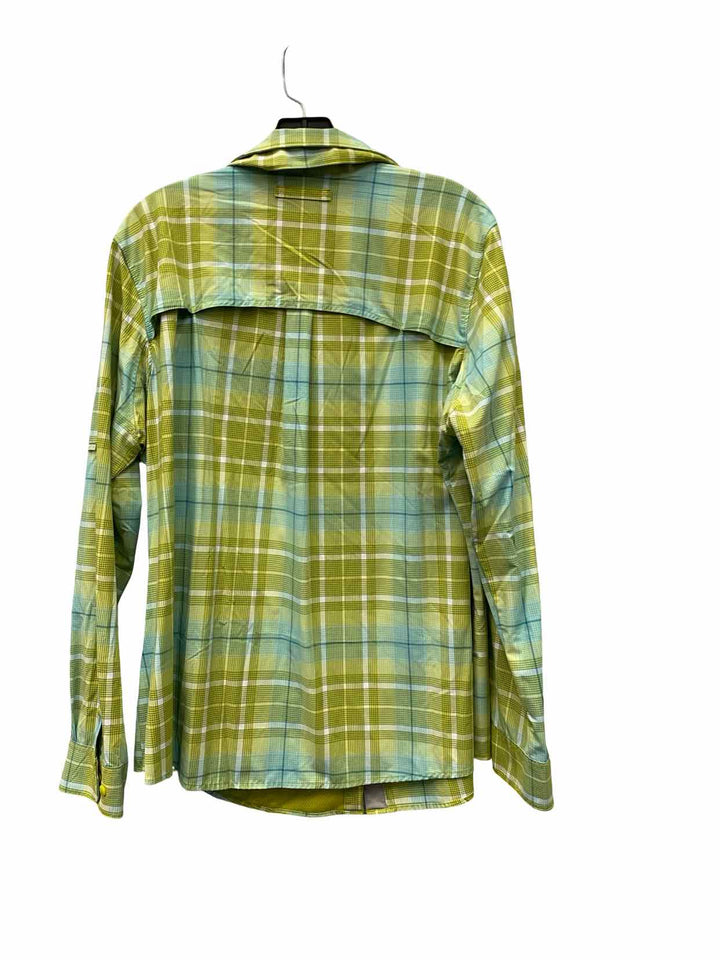 Duluth Trading Size XXL Green Blue Plaid Long Sleeve Shirts