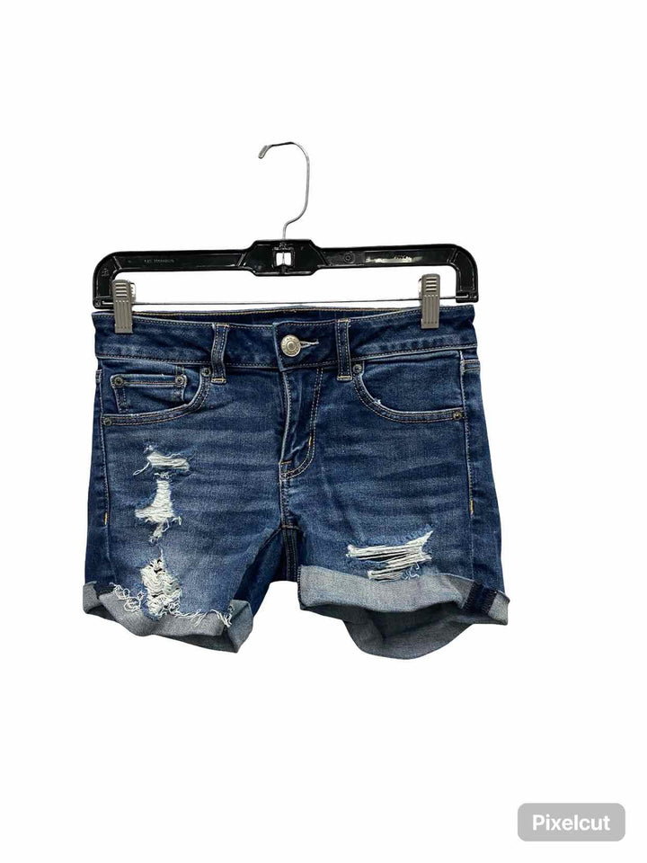 American Eagle Size 0 Blue Denim Shorts