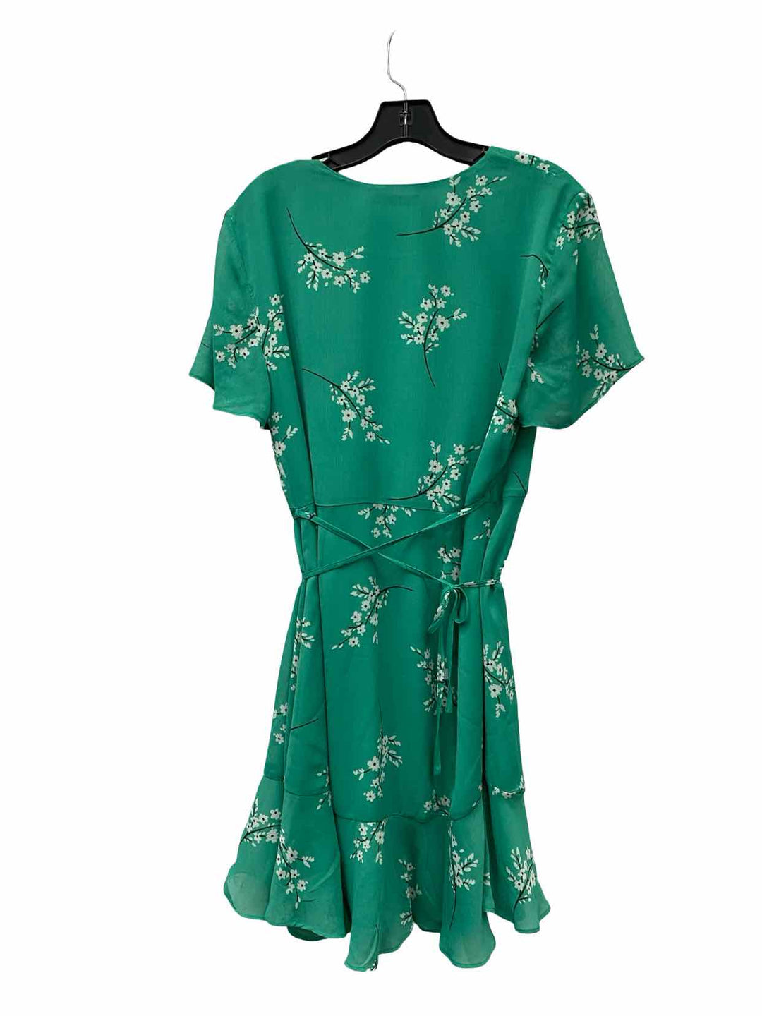 LUSH Size L Green White Floral Dress