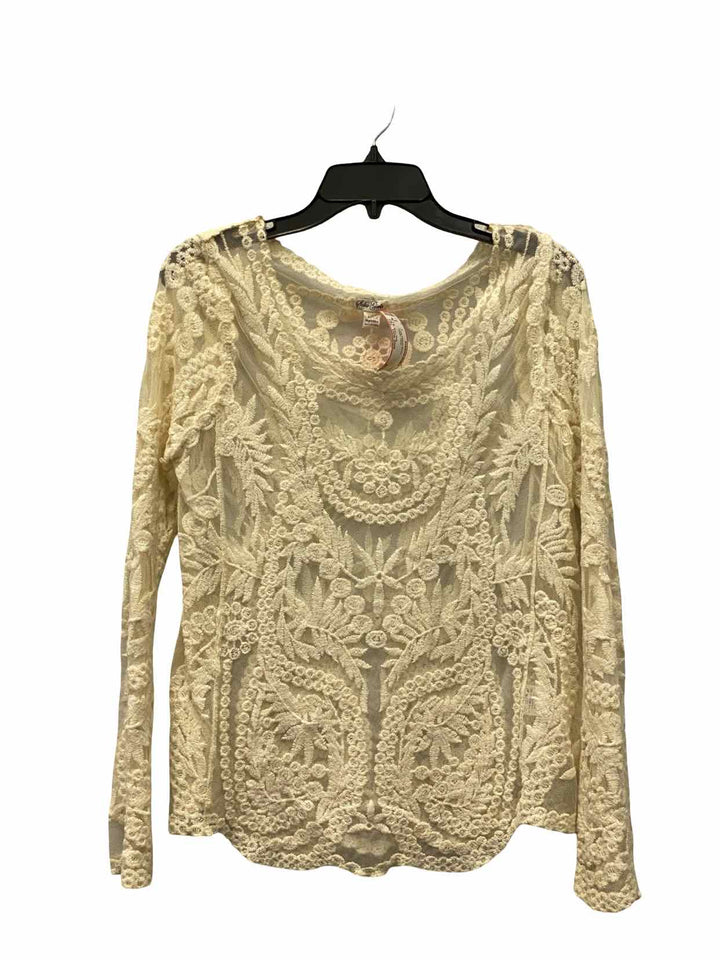 Soho Girls Size One Size Cream Lace Long Sleeve Shirts