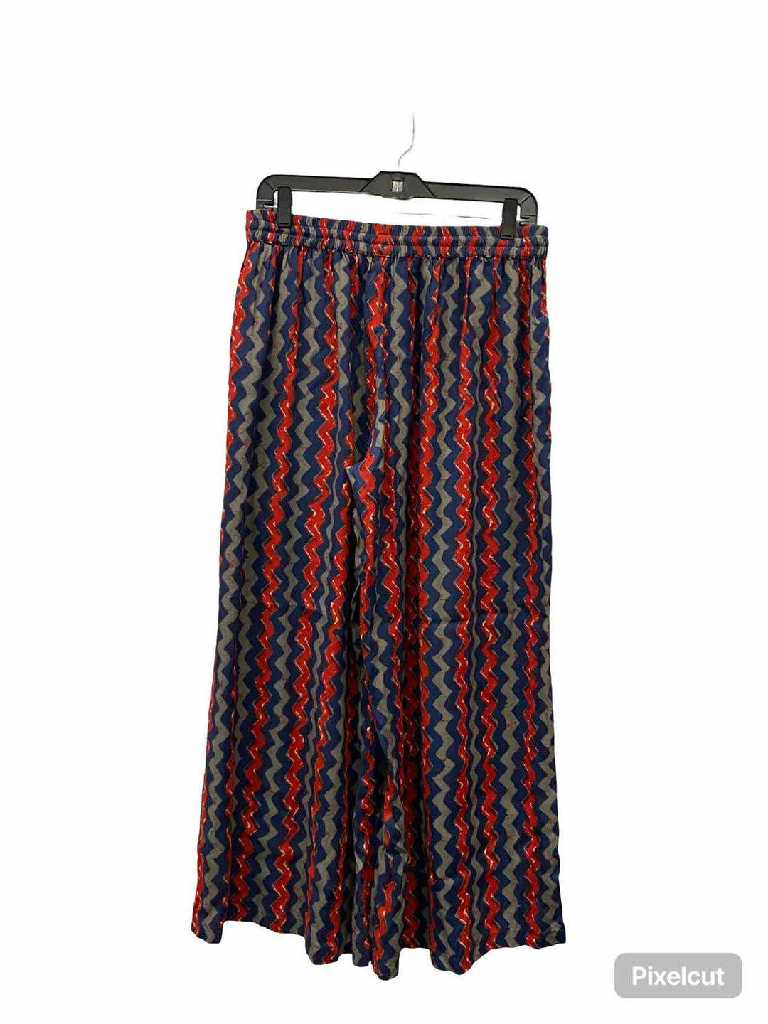 Sacred Threads Size S Blue Red zigzag 100% Rayon Pants