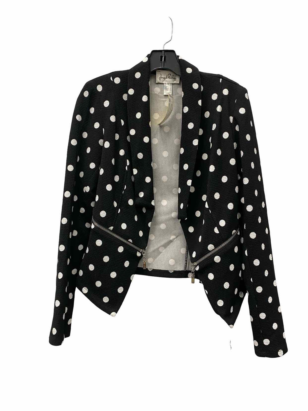 Joseph Ribkoff Size 10 Black White Polka Dot Blazer