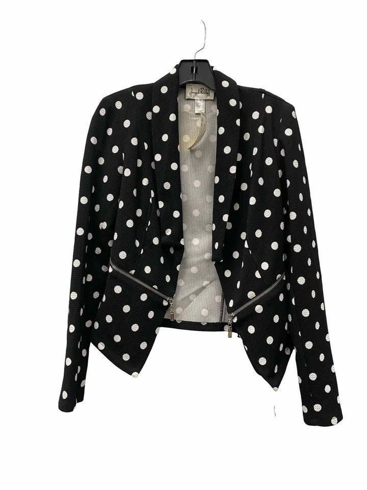 Joseph Ribkoff Size 10 Black White Polka Dot Blazer