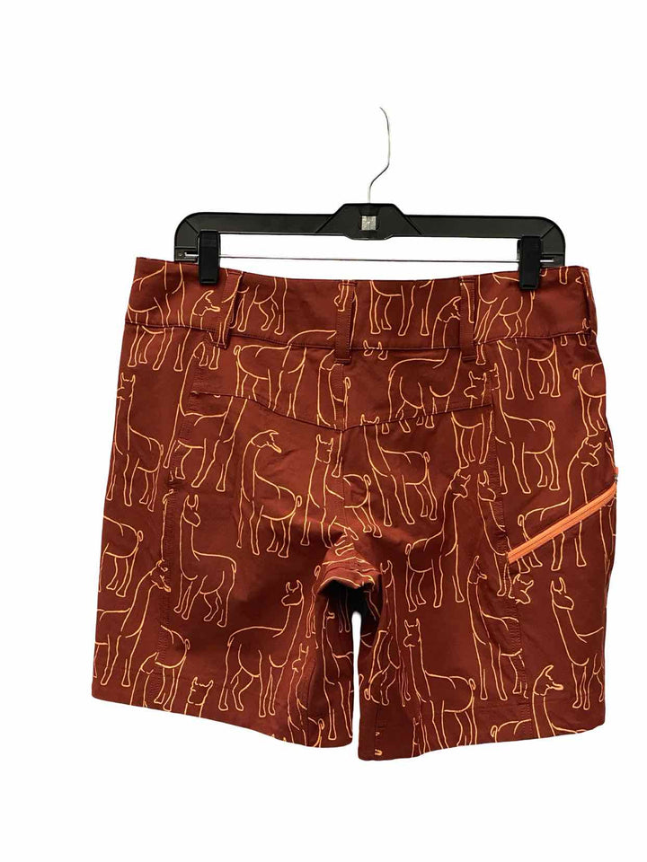 Wild Rye Size 10 Marroon Orange Print Shorts