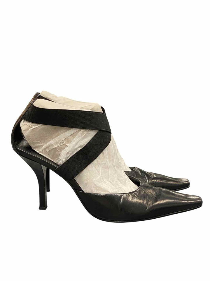 Nine West Shoe Size 10 Black Leather Heels