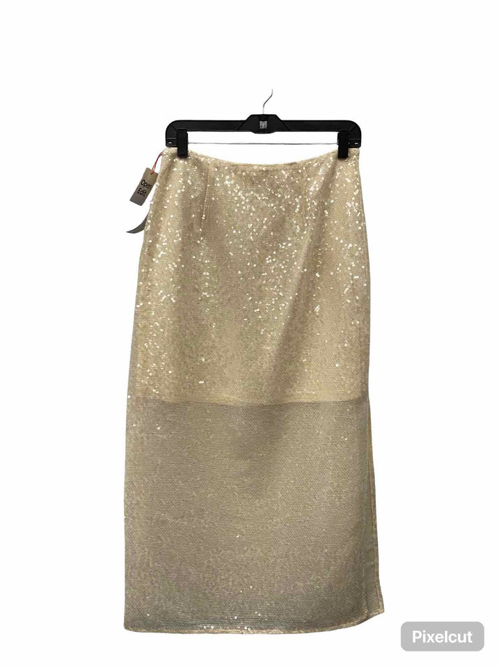 Open Edit Size S Cream Sequin Skirt