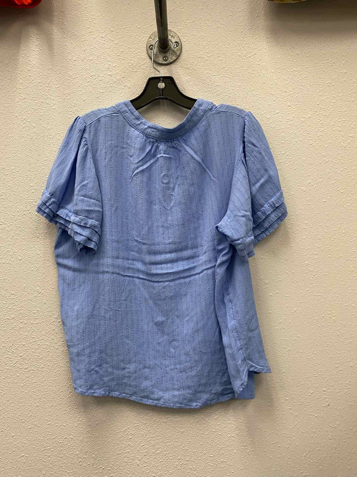 Well Worn Size L Blue Short Sleeve Shirts