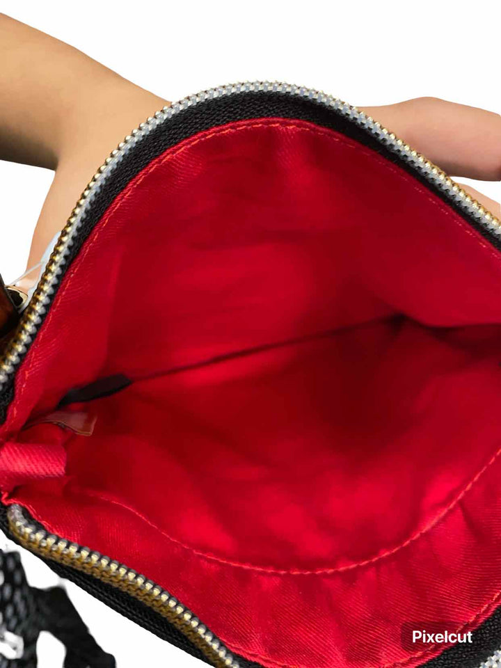 Dooney & Bourke Black North South Triple Zip Purse