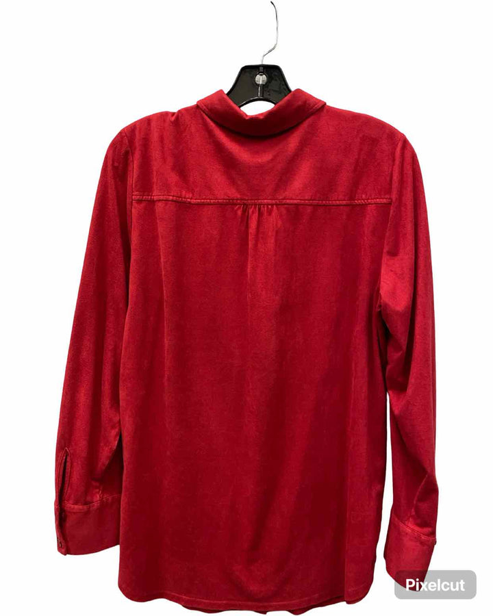Chico's Size 1 (M) Red Long Sleeve Shirts