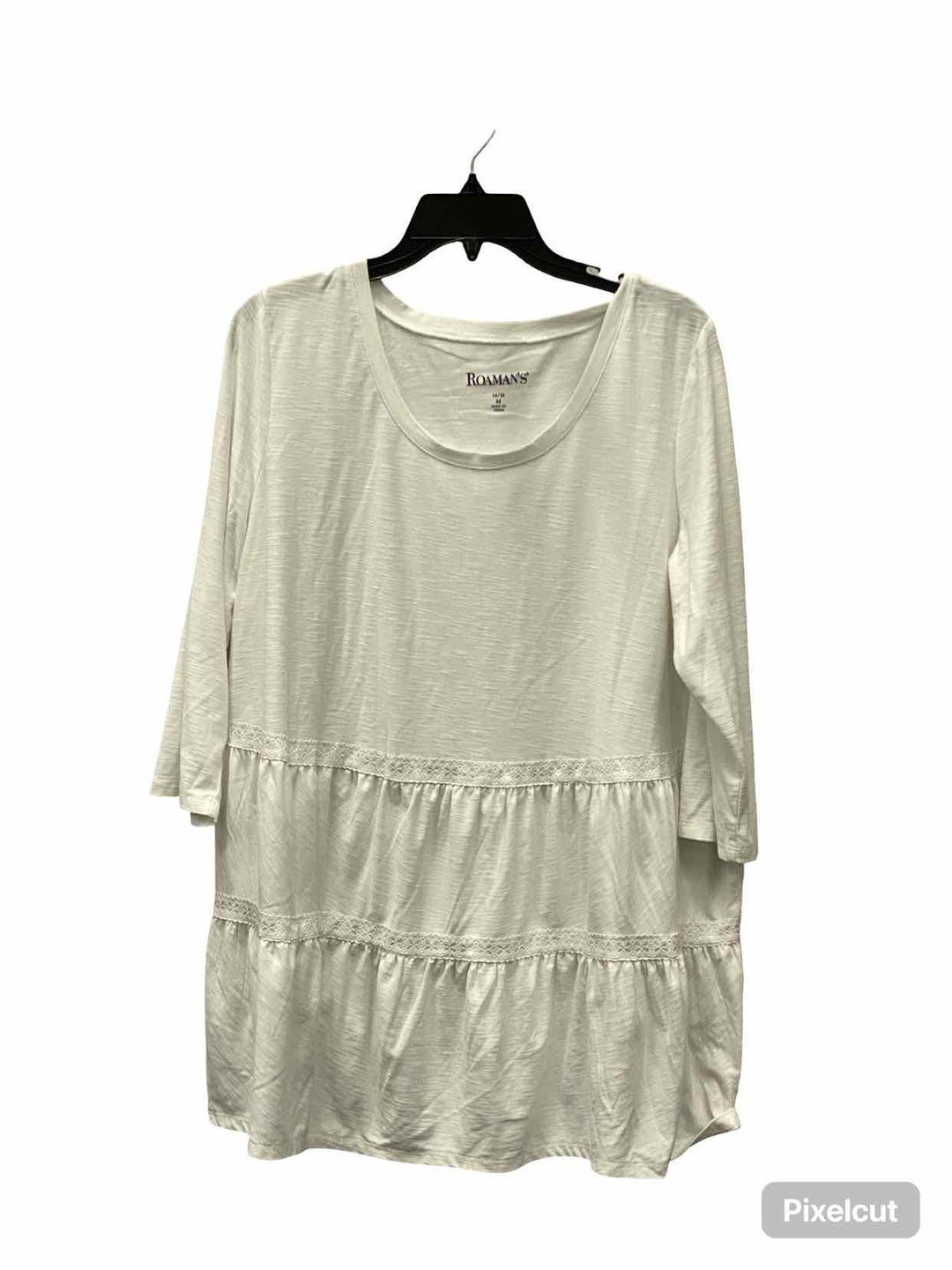 Roaman's Size 14/16 White Long Sleeve Shirts