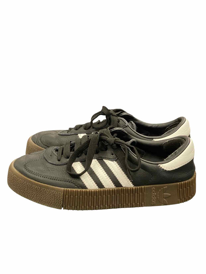 Adidas Shoe Size 7.5 Black White Leather Samba Sneakers