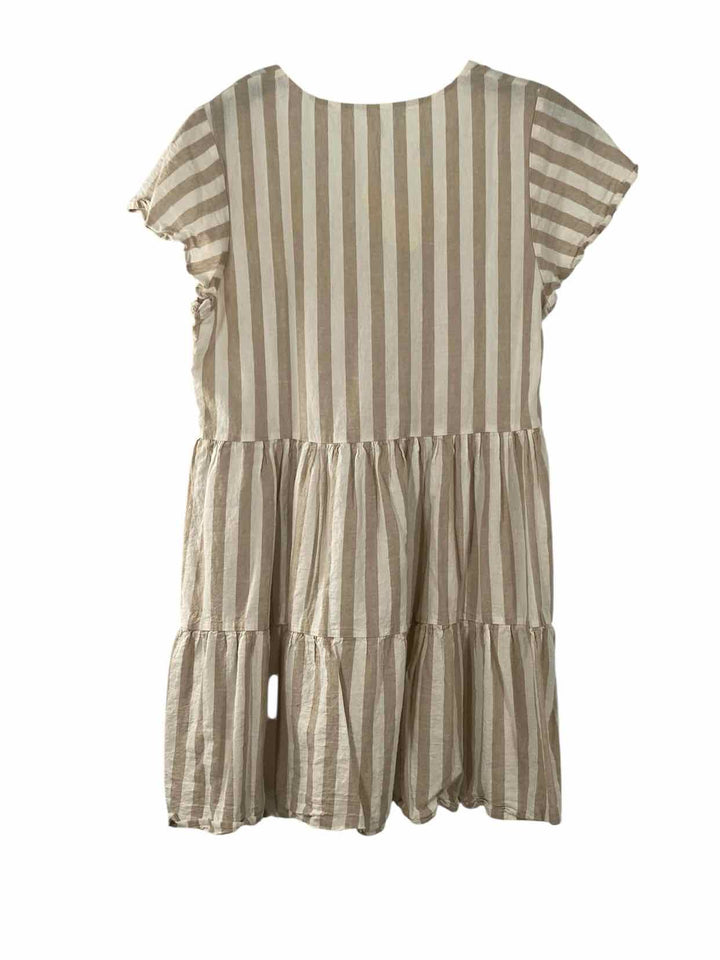 Rylee + Cru Size M Cream Leafy Dress