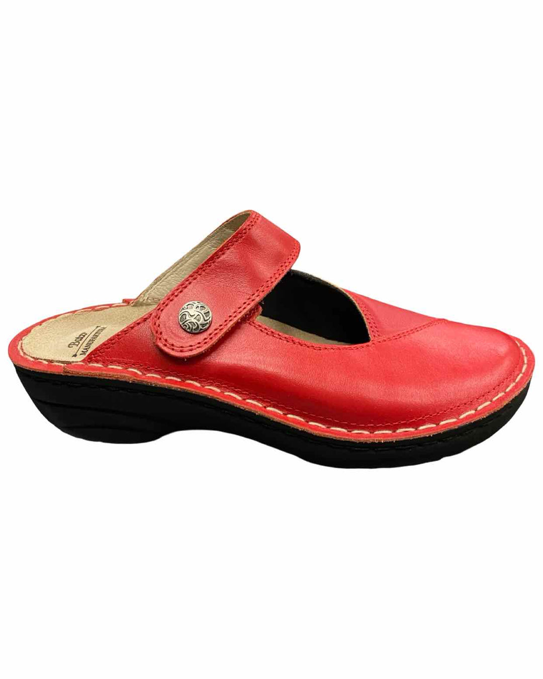 Batz Shoe Size 39 Red Leather Bali Comfort Clogs