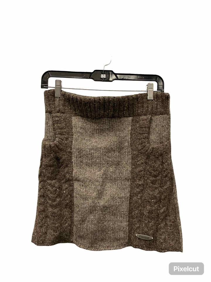 Everest Size S Gray 100% Wool Skirt