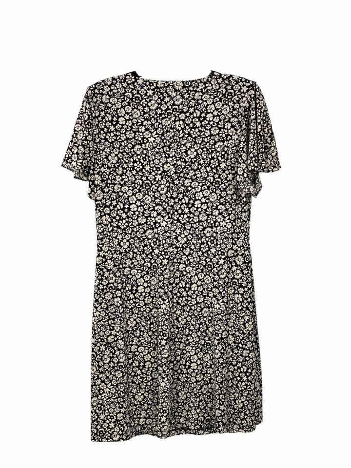 Tommy Hilfiger Size 12 Black White Floral Dress