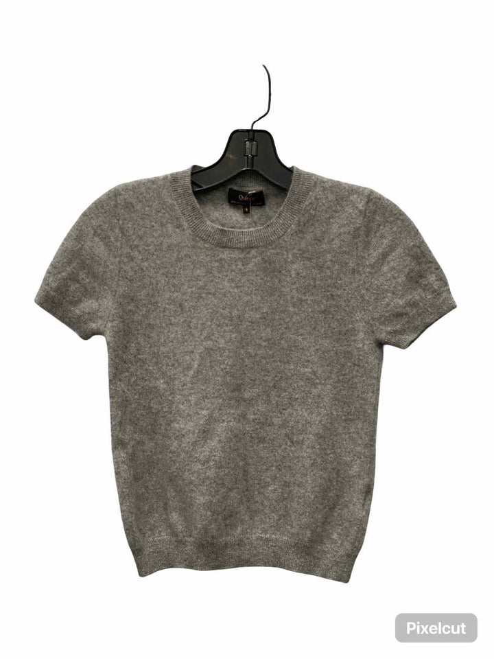 Quince Size S Gray 100% cashmere Short Sleeved Sweater