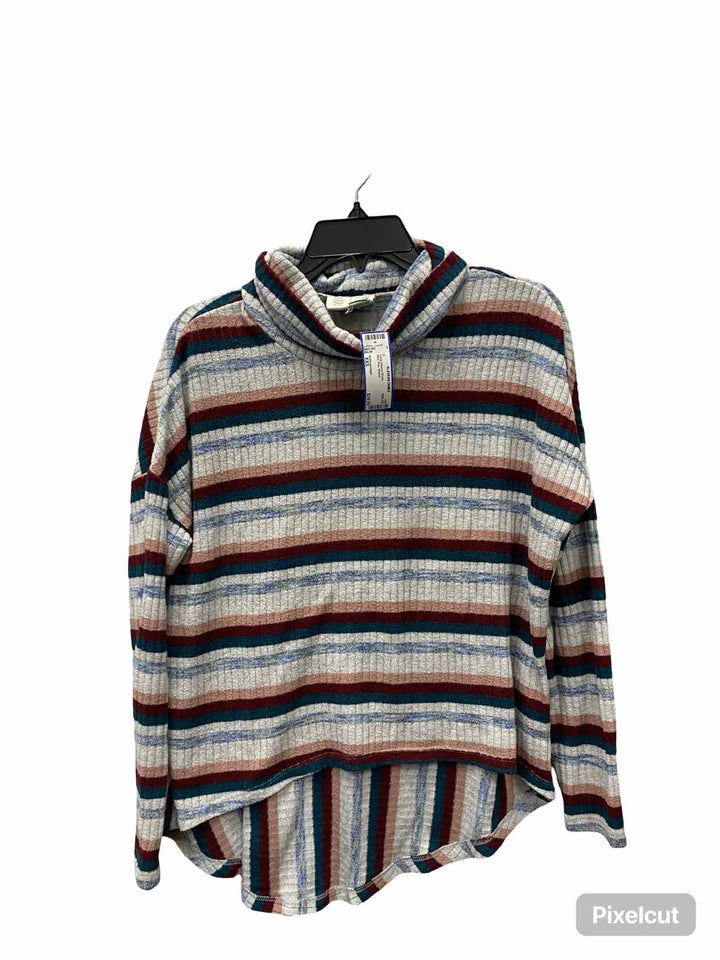 Anthropologie Size XXS Blue Red Striped Long Sleeve Shirts
