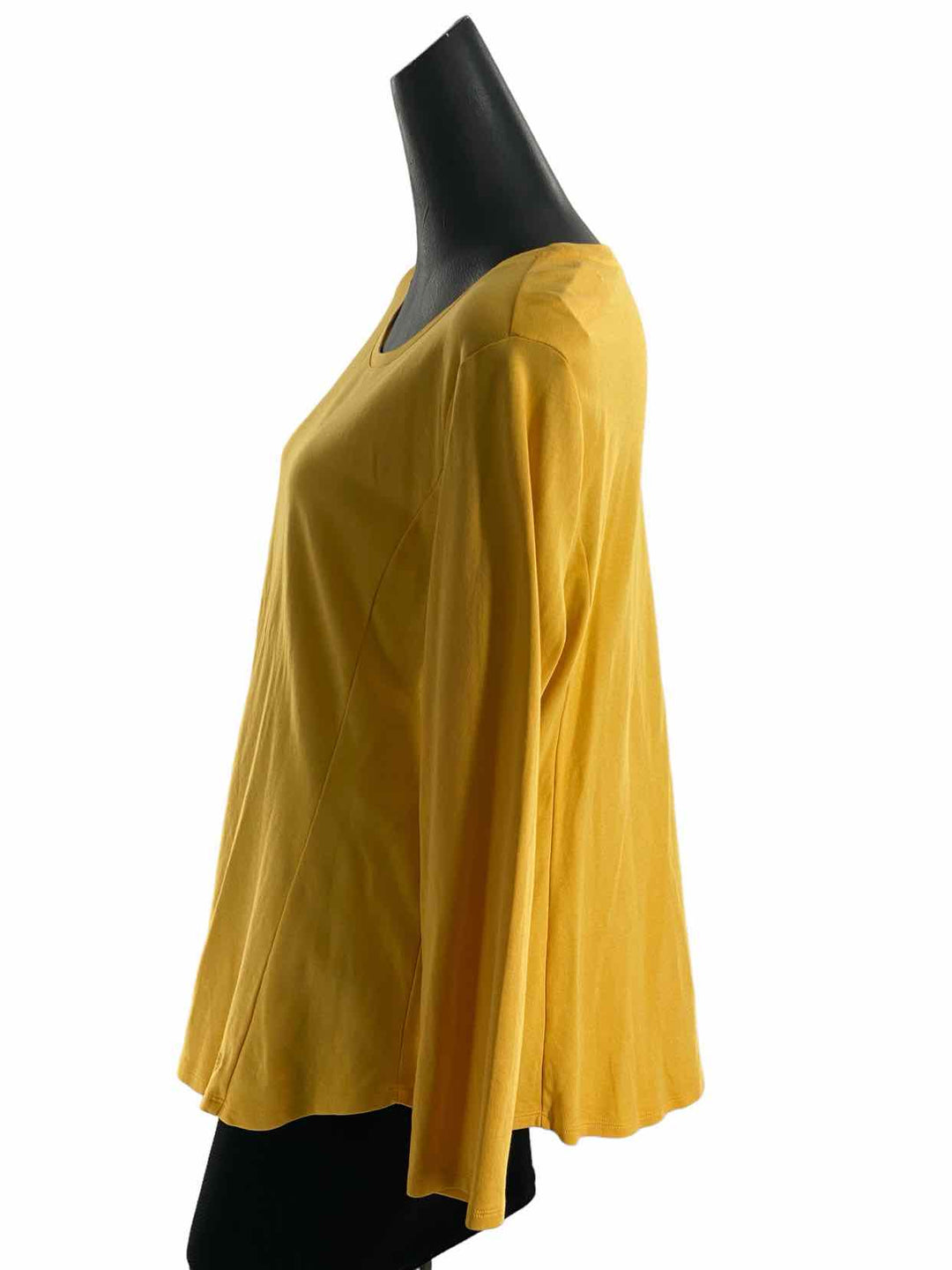 Isaac Mizrahi Live! Size L Yellow Long Sleeve Shirts