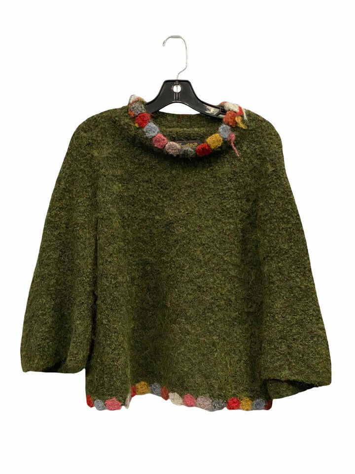 Invisible World Size S Green 76% Alpaca/ 17% Wool Sweater