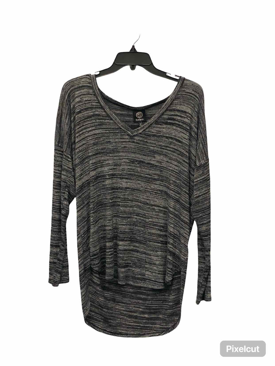 Bobeau Size L Gray Long Sleeve Shirts