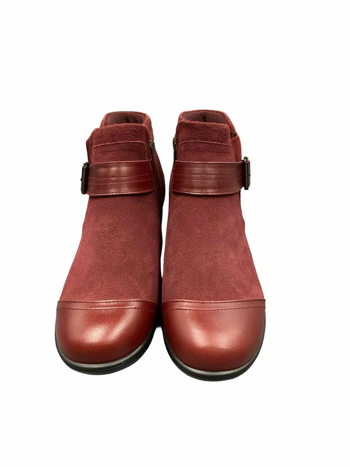 Orthofeet Shoe Size 9.5 Wide Burgundy Leather NWOT Emma Boots(Ankle)