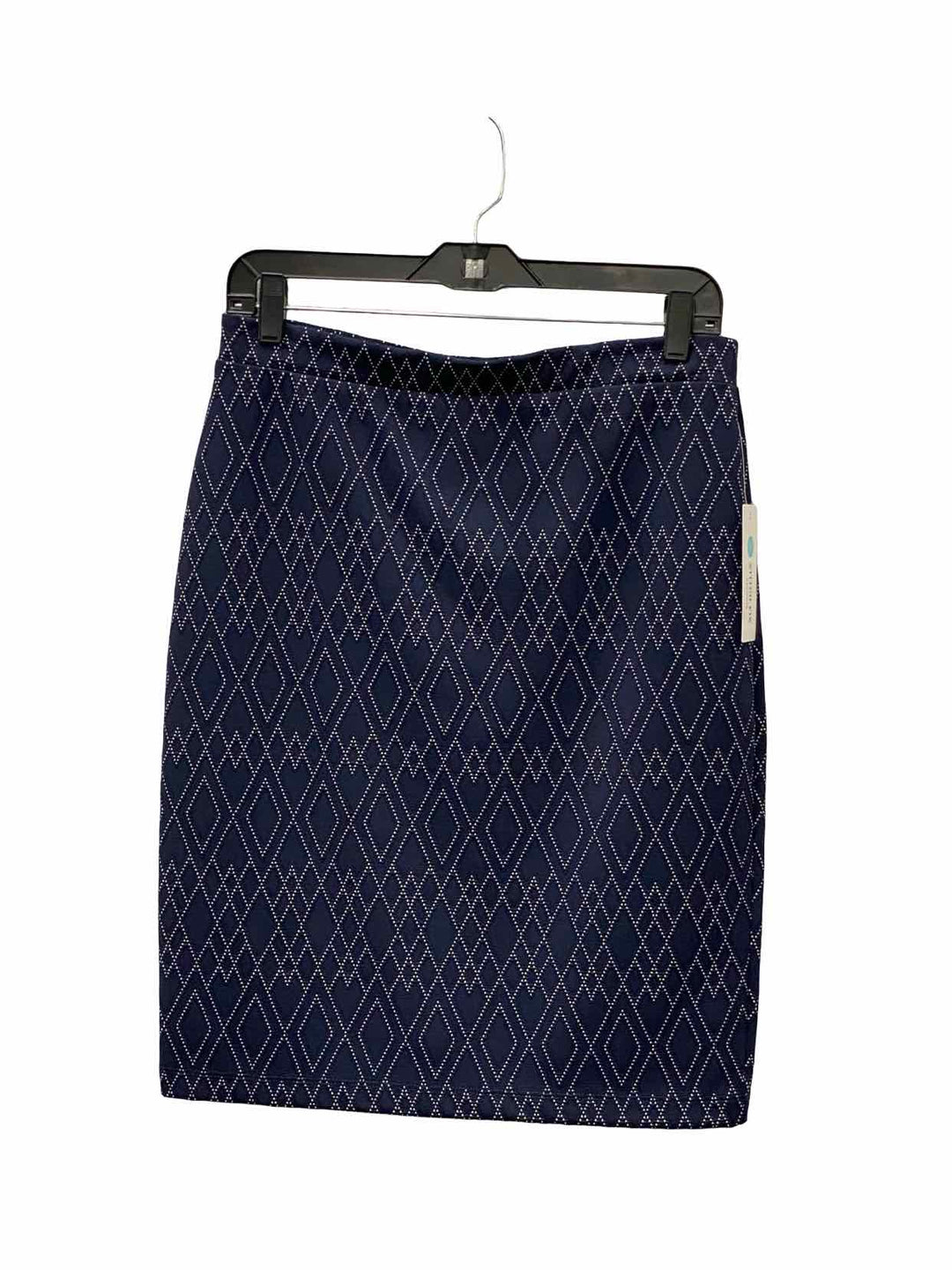 Leota Size M Navy White Print Pencil Skirt