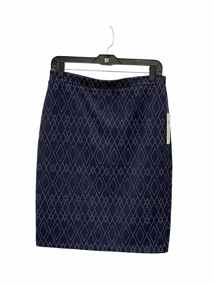 Leota Size M Navy White Print Pencil Skirt