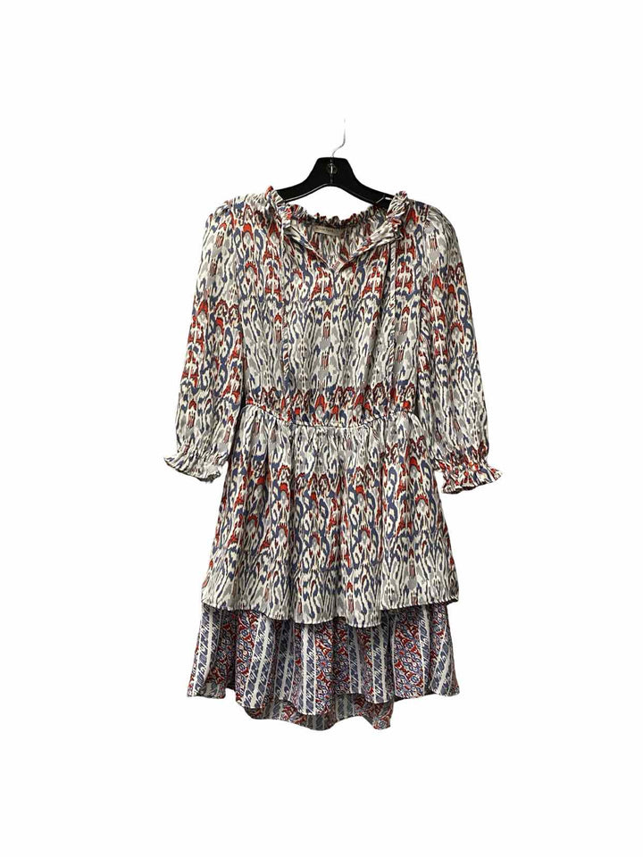 Black Tape Size XS Blue Red Print Dress