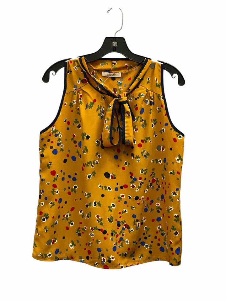 Jessy B Size M Yellow Floral Tank Top