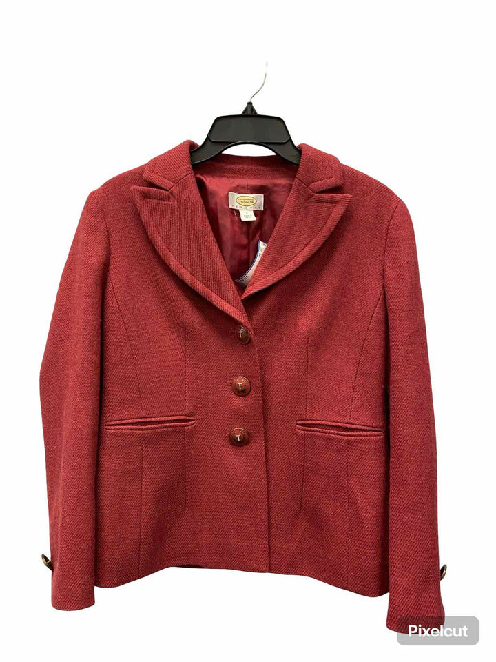 Talbots Size 6P Red 100% Wool Blazer