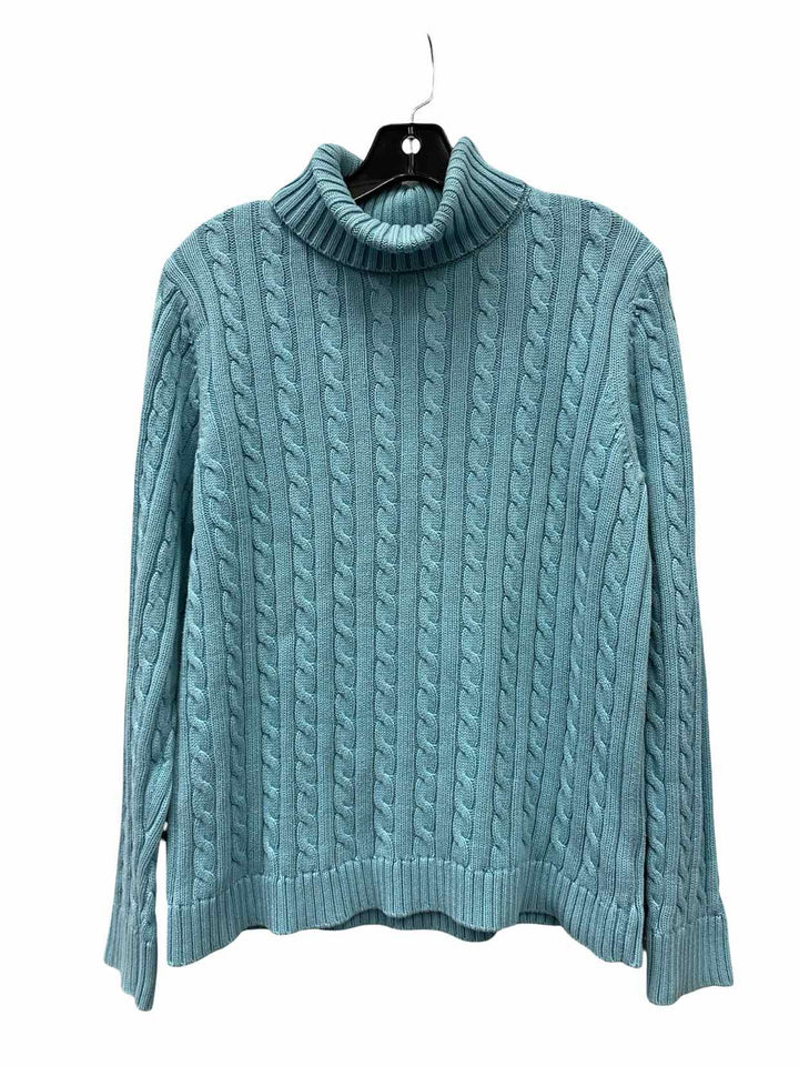 LL Bean Size L Blue 100% cotton Sweater