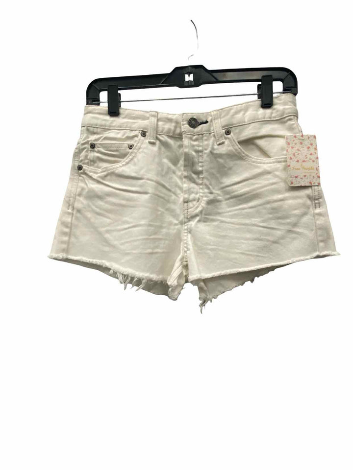 Free People Size 26 White Denim Shorts